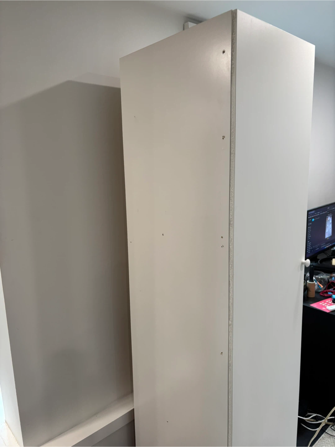 🏆 IKEA White Tall Storage Cabinet with Shelves 🏆 - photo 3