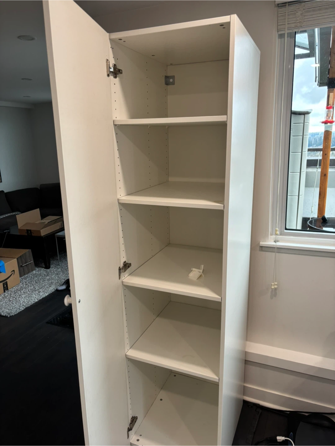 🏆 IKEA White Tall Storage Cabinet with Shelves 🏆 - photo 2