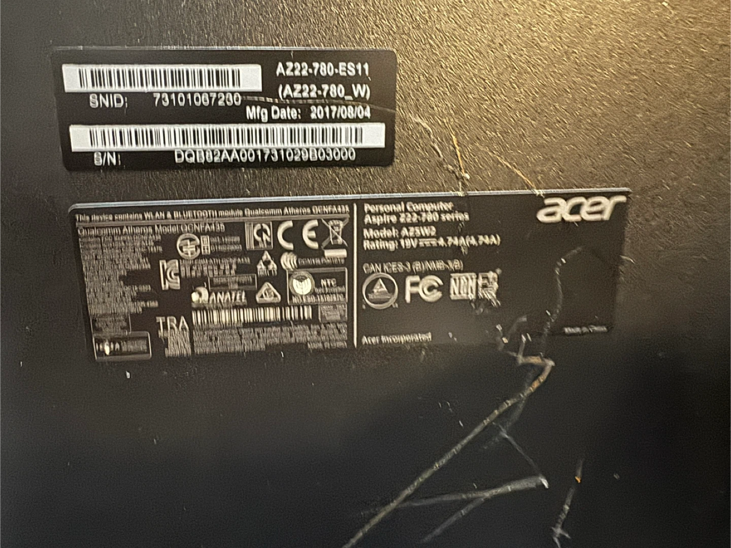 Acer Aspire AZ2-780 All-in-One PC - photo 5