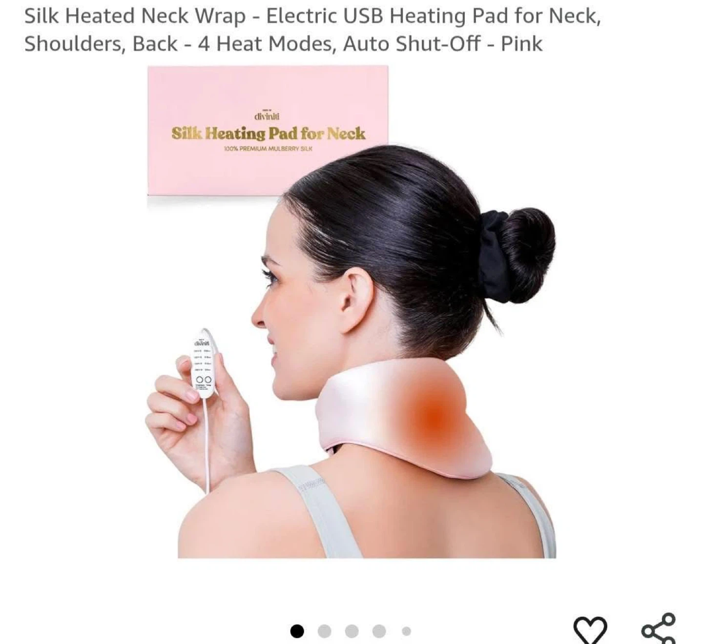 Diviniti Silk Heating Pad for Neck - Pink - photo 4