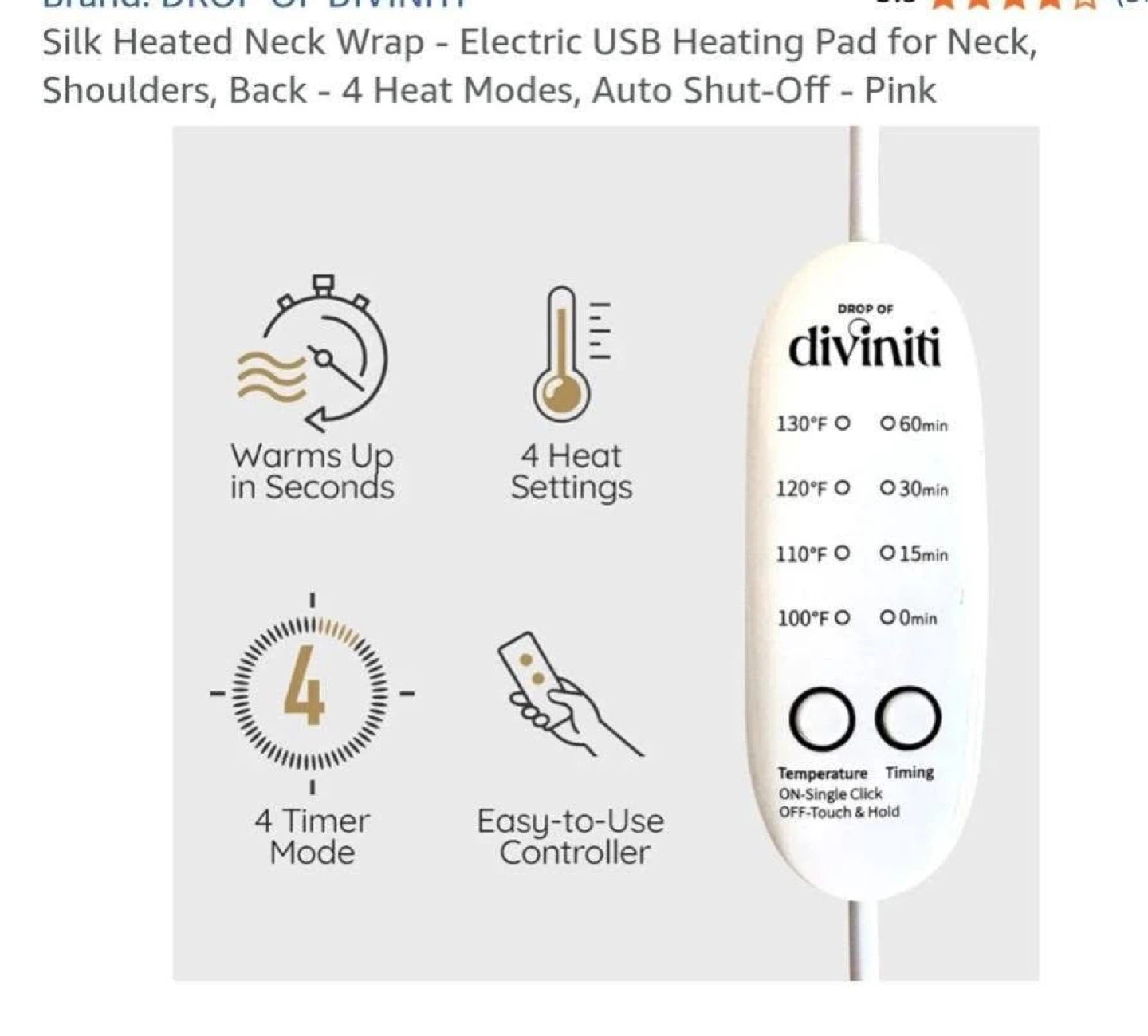 Diviniti Silk Heating Pad for Neck - Pink - photo 5
