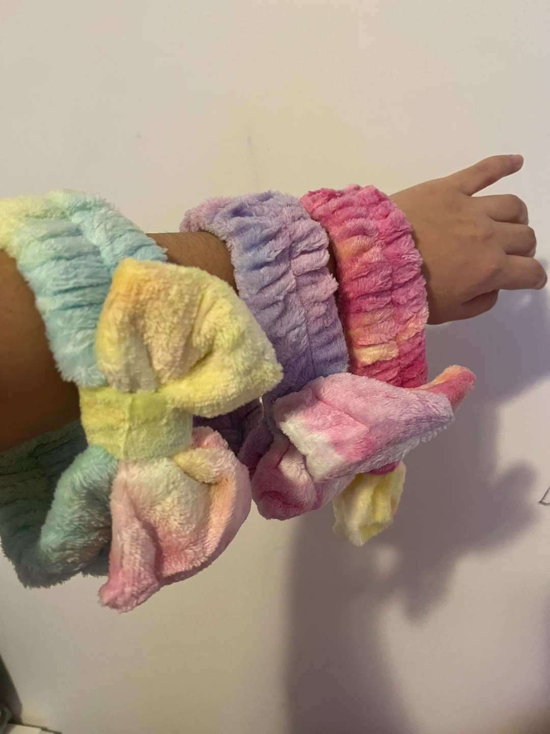 Tie-Dye Plush Headbands with Bows - photo 2