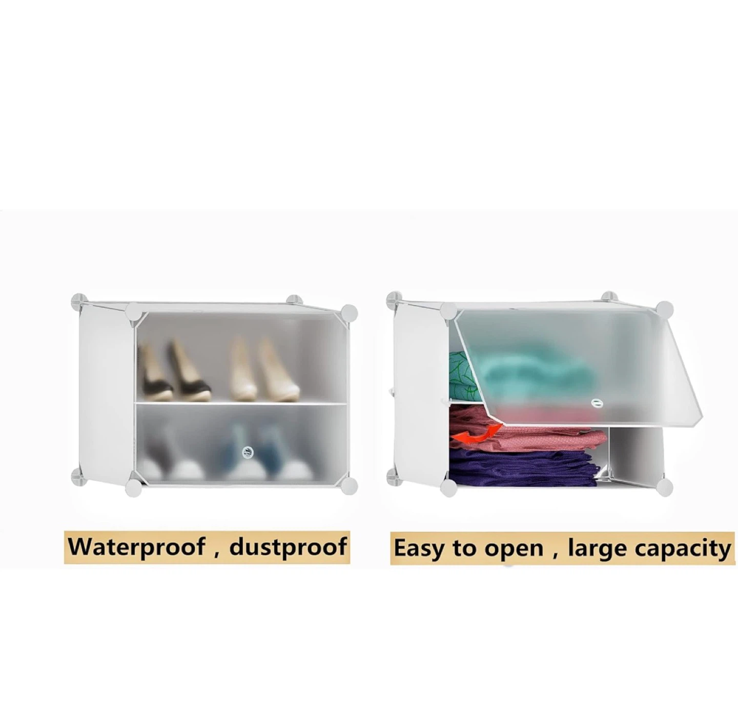 White Modular Shoe Storage Organizer