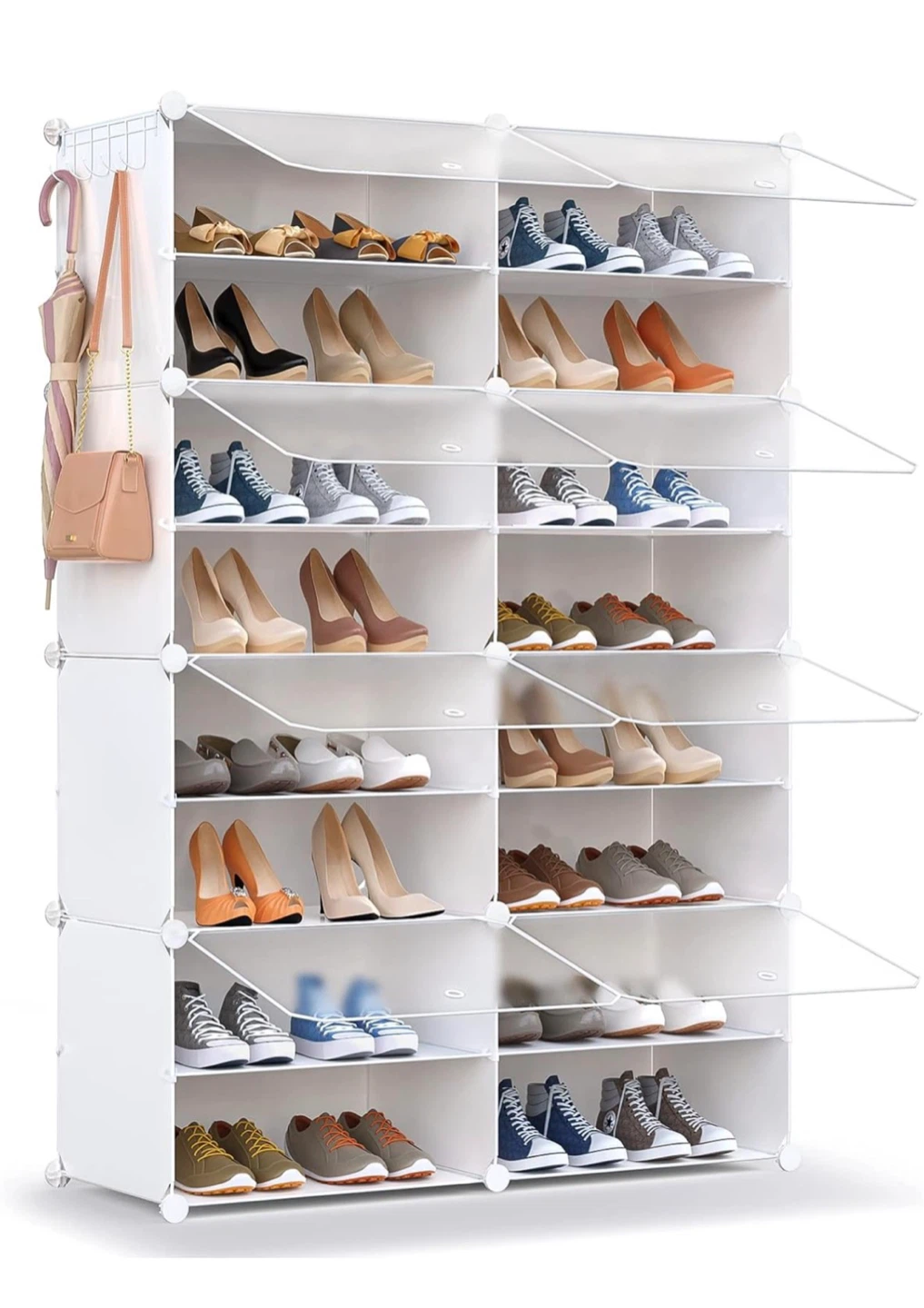 White Modular Shoe Storage Organizer - photo 2