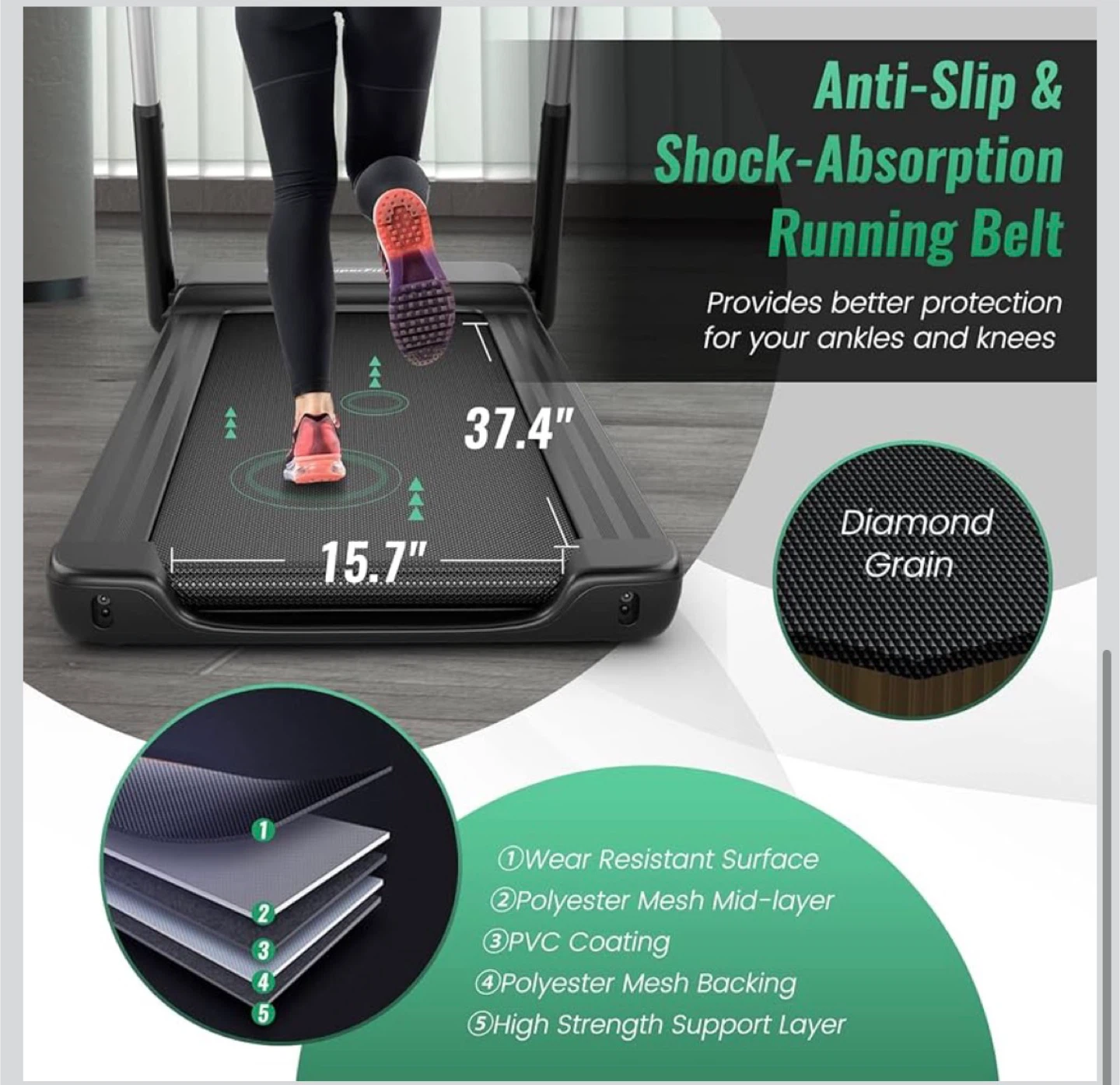 SuperFit Foldable Treadmill