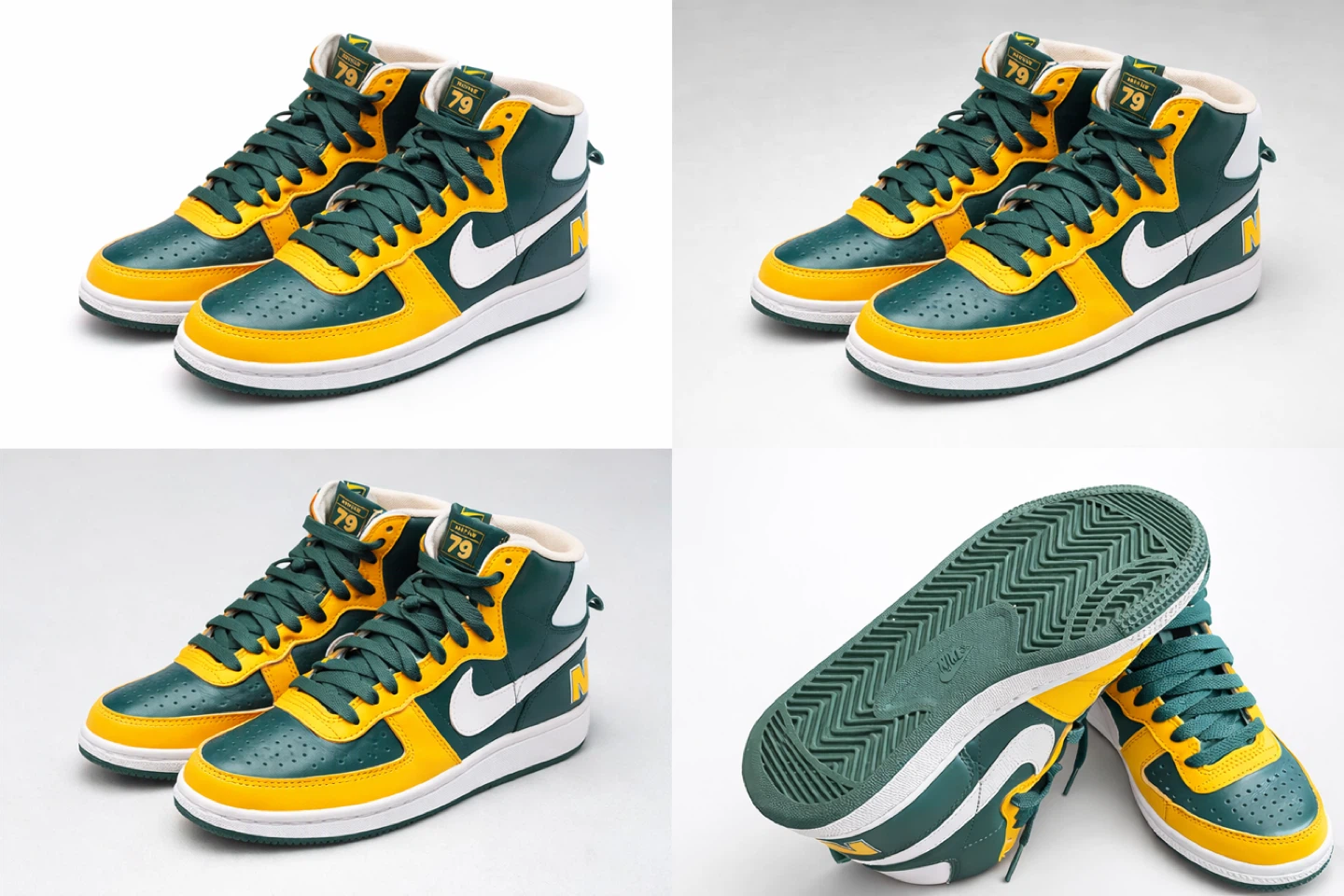 Nike Air Force 1 High '77 Vintage Emerald Yellow White