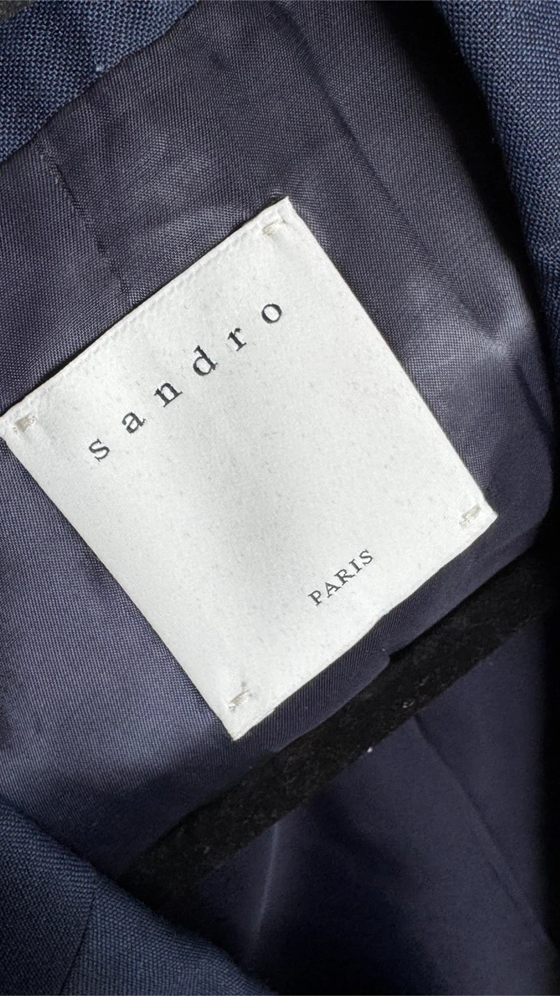 Authentic Sandro Paris Navy Blazer Size 46 - photo 3