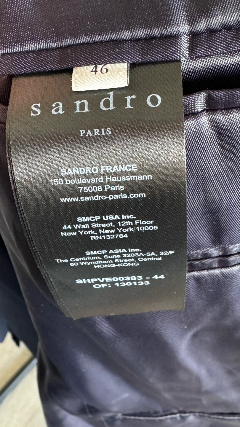 Authentic Sandro Paris Navy Blazer Size 46 - photo 4