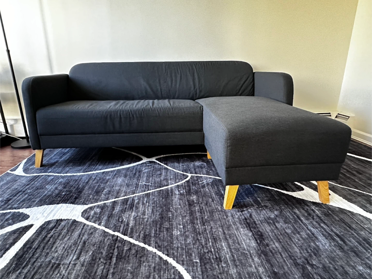 Dark Grey Sectional Sofa with Chaise - photo 4