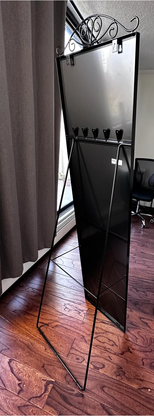 Standing Full Length Mirror with Decorative Top - photo 2
