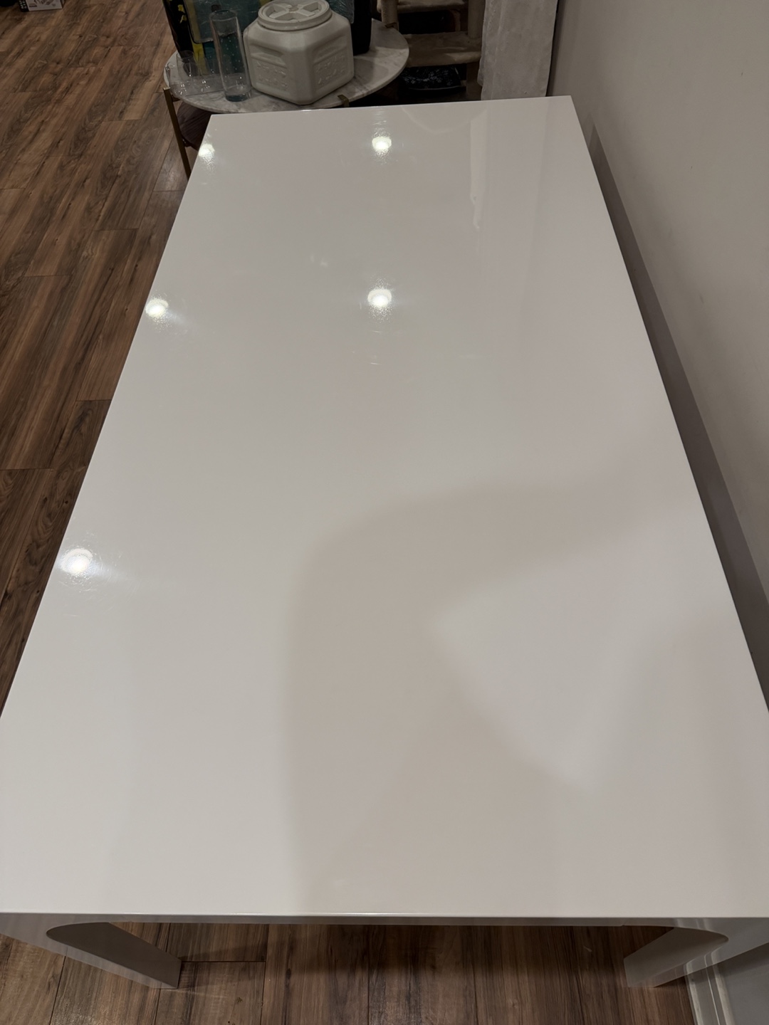 CB2 Aqua Virgo 72" Rectangular White Dining Table - photo 2
