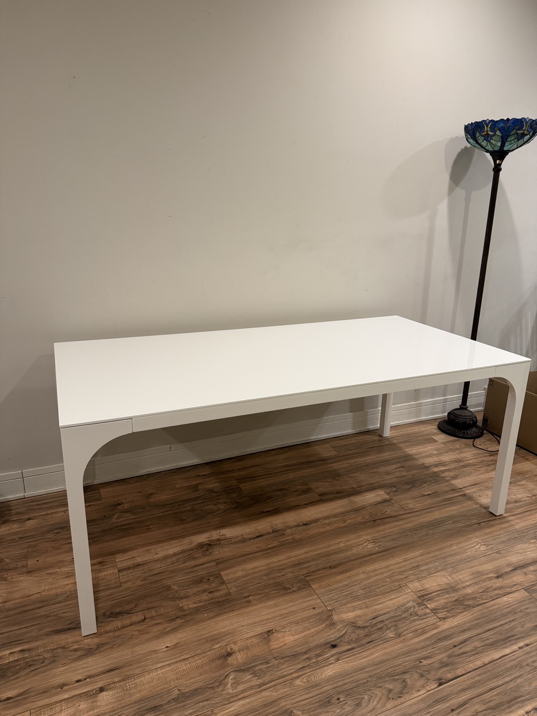 CB2 Aqua Virgo 72" Rectangular White Dining Table