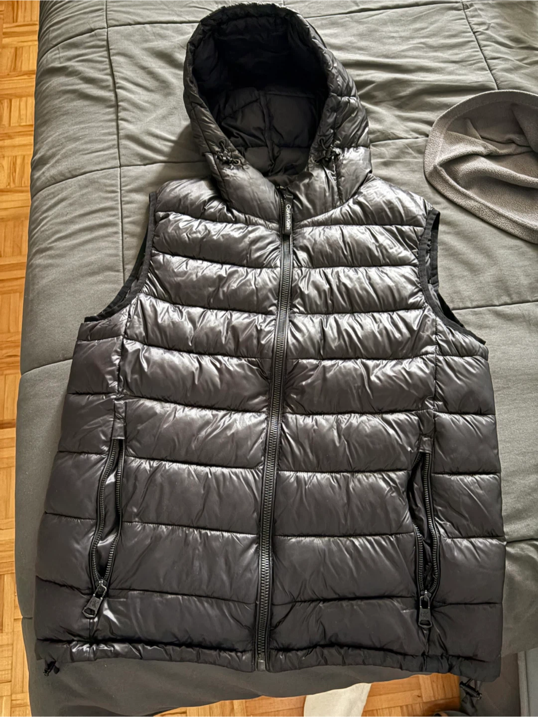 Calvin Klein Puffer Vest Black Hooded