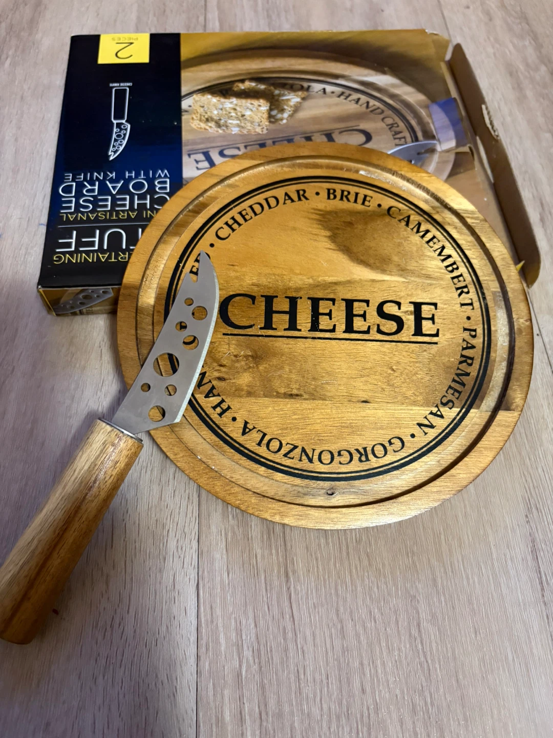 Artisanal Cheese Board with Knife