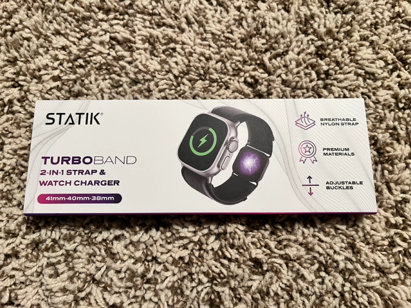 STATIK TURBOBAND 2-in-1 Strap & Watch Charger - 41mm/40mm/38mm