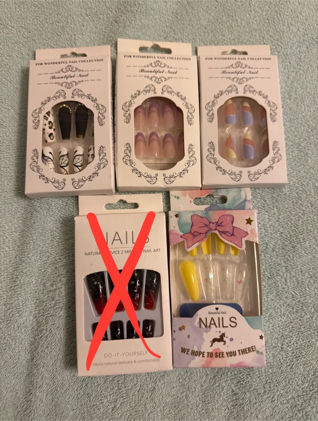 24 Piece Fake Nail/Press on Nail Kits