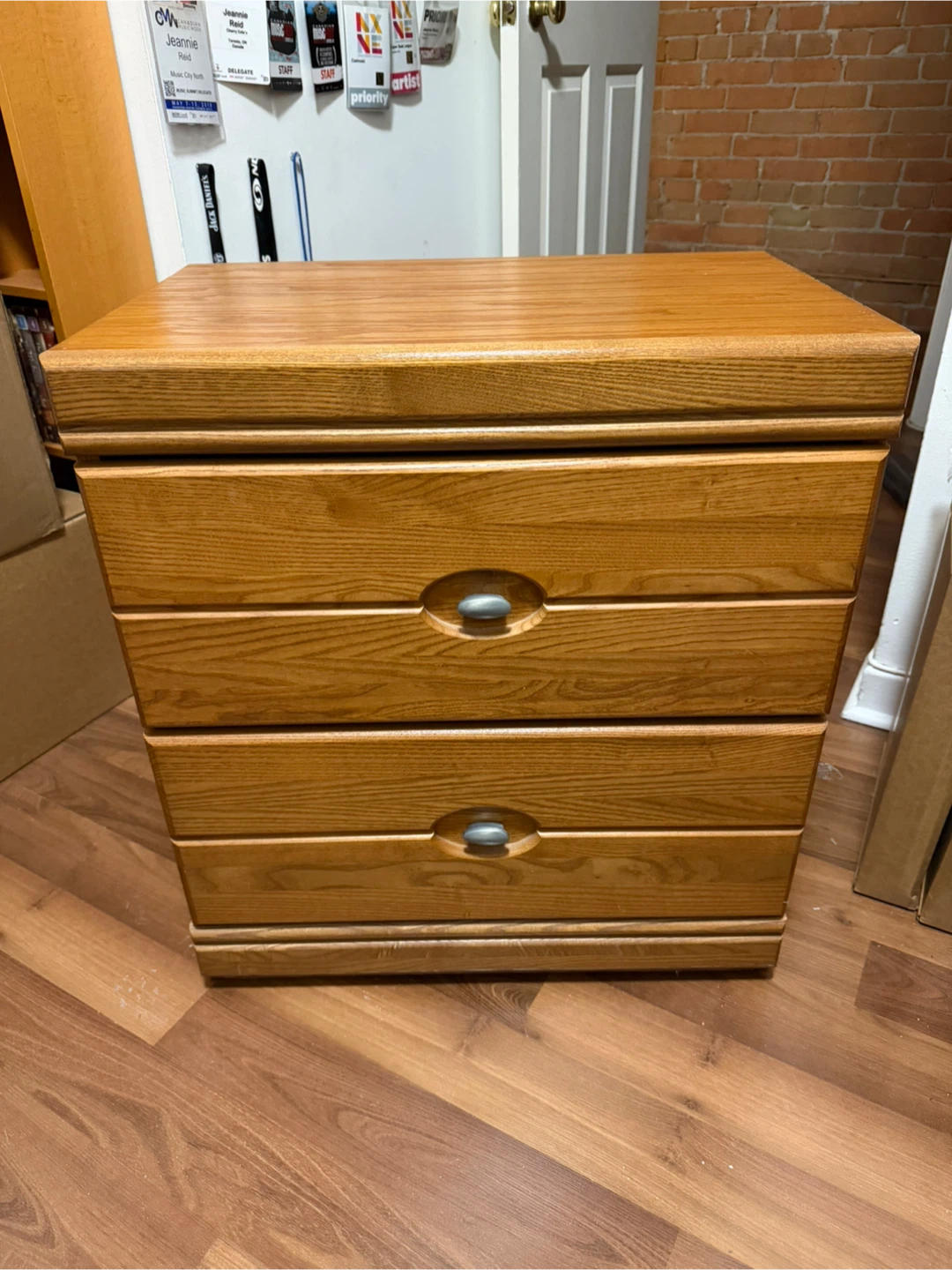 Oak Wood Nightstand / End Table