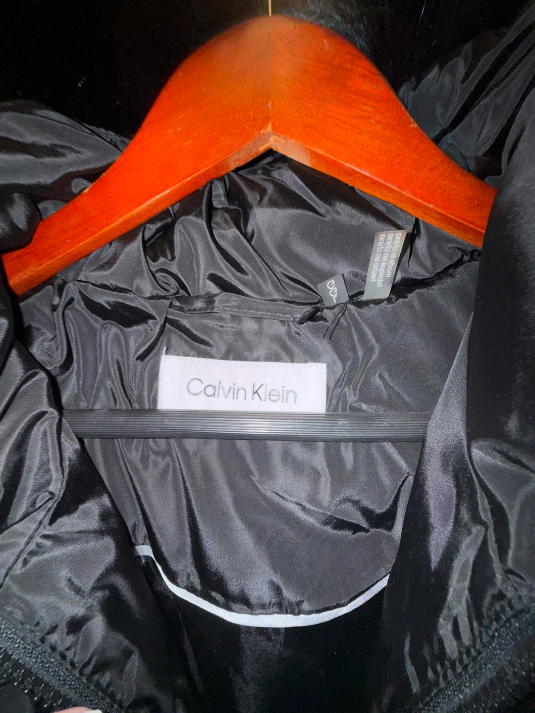 BRAND NEW Calvin Klein Black Puffer Coat with Faux Fur Hood - photo 4