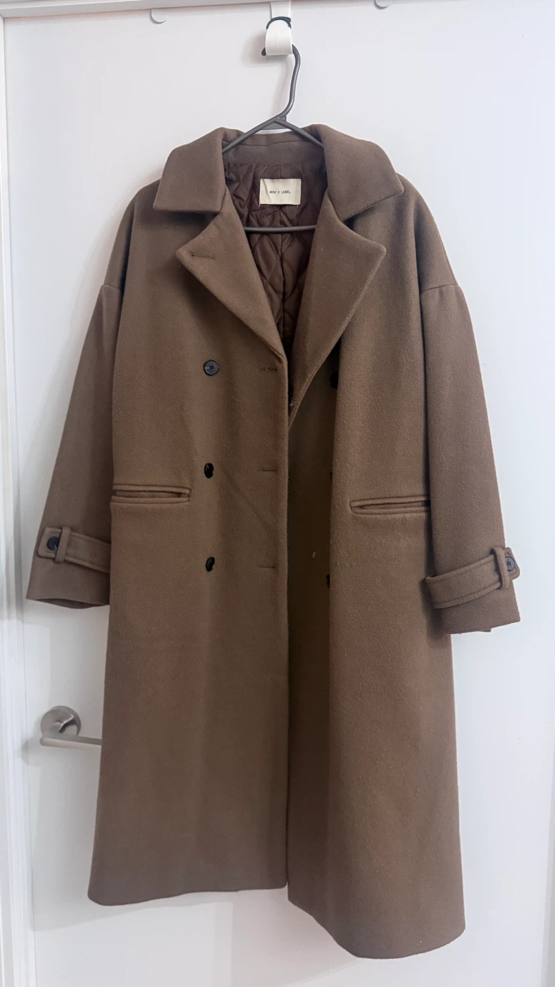 Brown Wool Blend long Coat