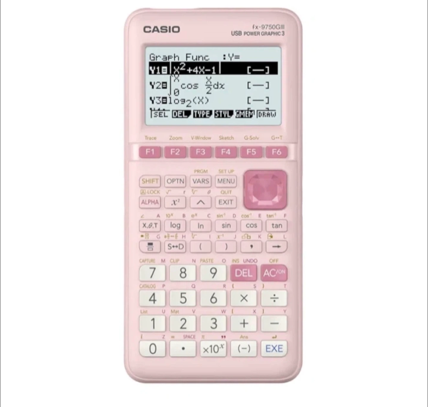 Casio fx-9750GIII Graphing Calculator - Pink