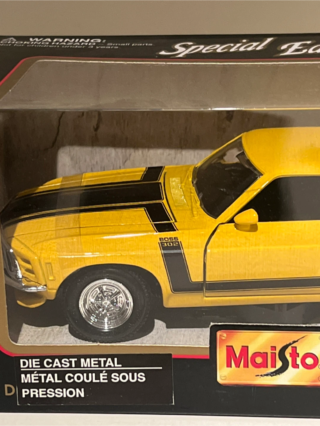 1970 Yellow Ford Boss Mustang Special Edition Diecast Car 🏆 - photo 2