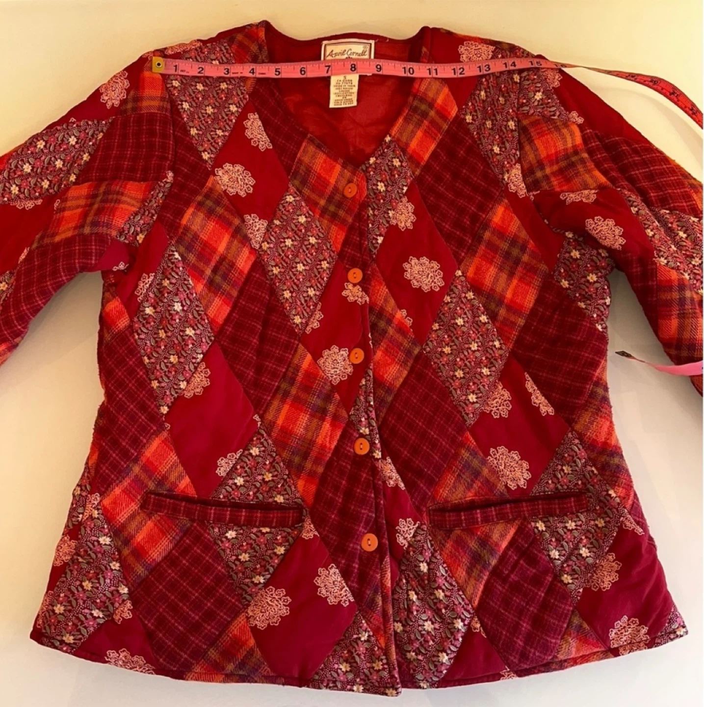 April Cornell Quilted Patchwork Jacket Size S - photo 5