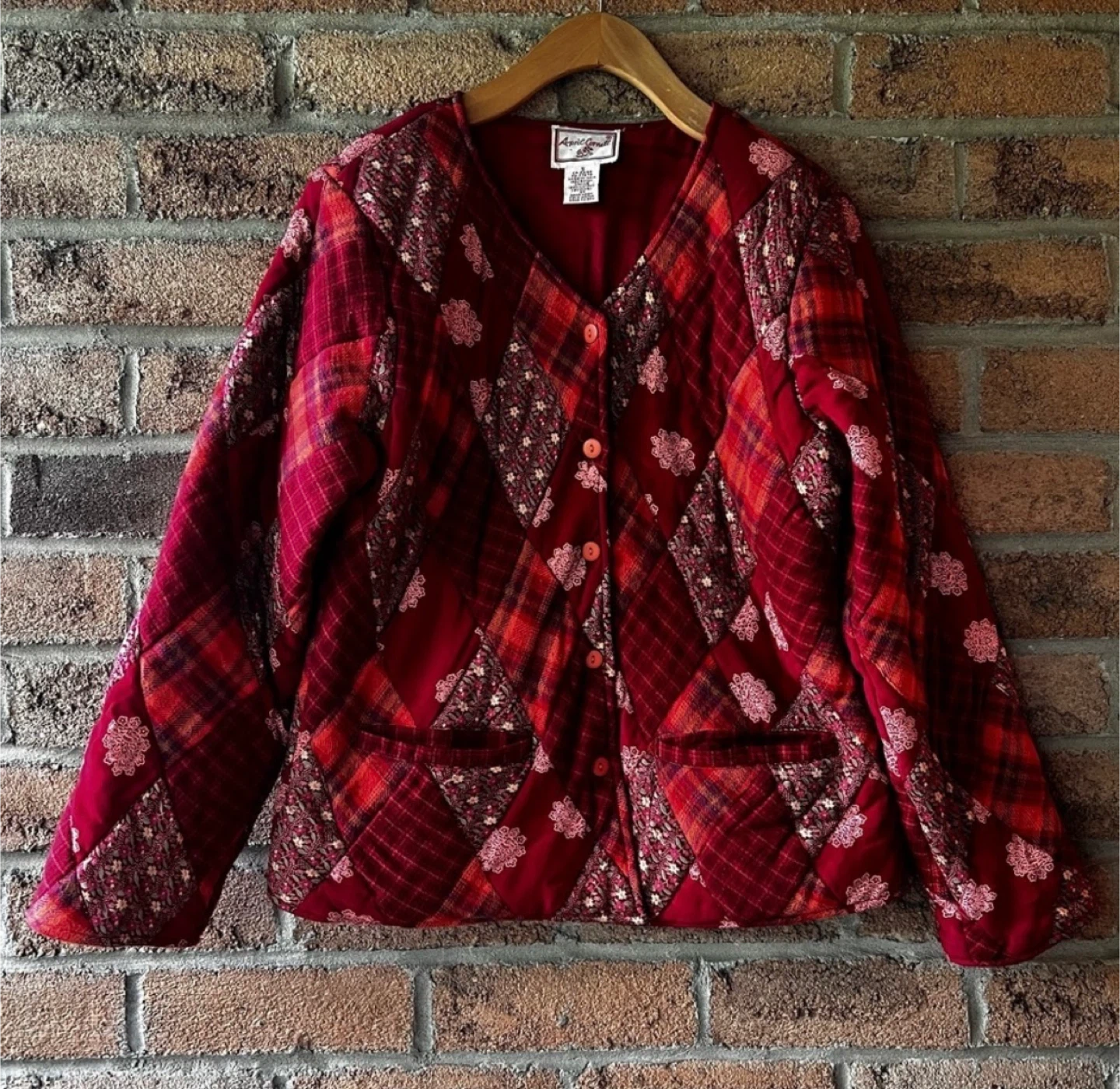 April Cornell Quilted Patchwork Jacket Size S