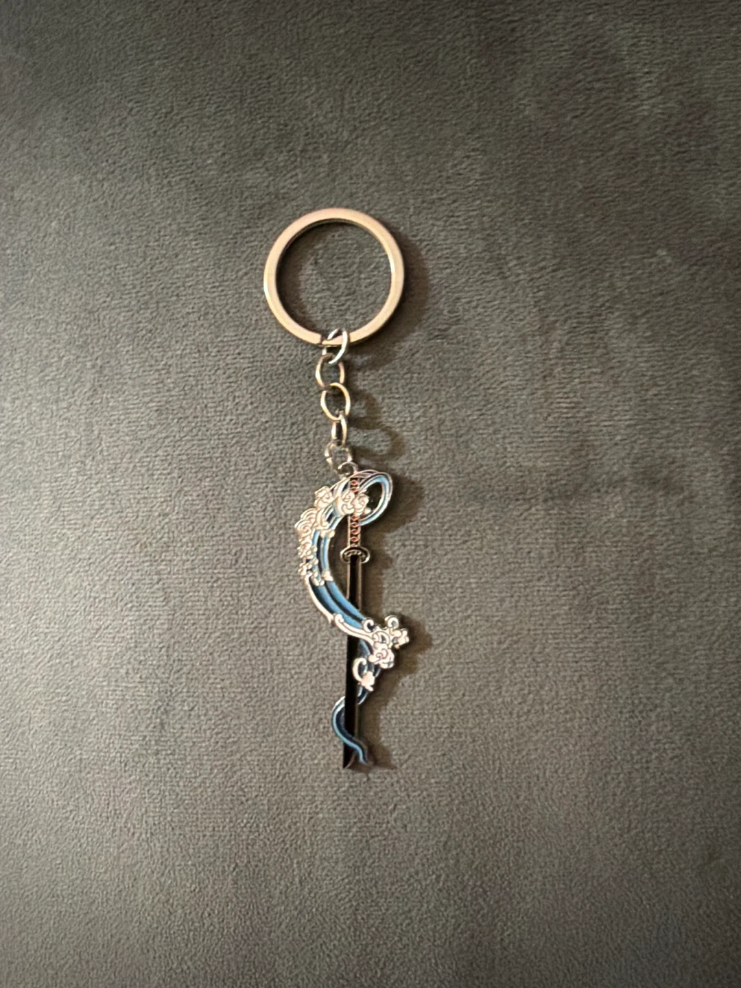 Blue Wave Sword Keychain
