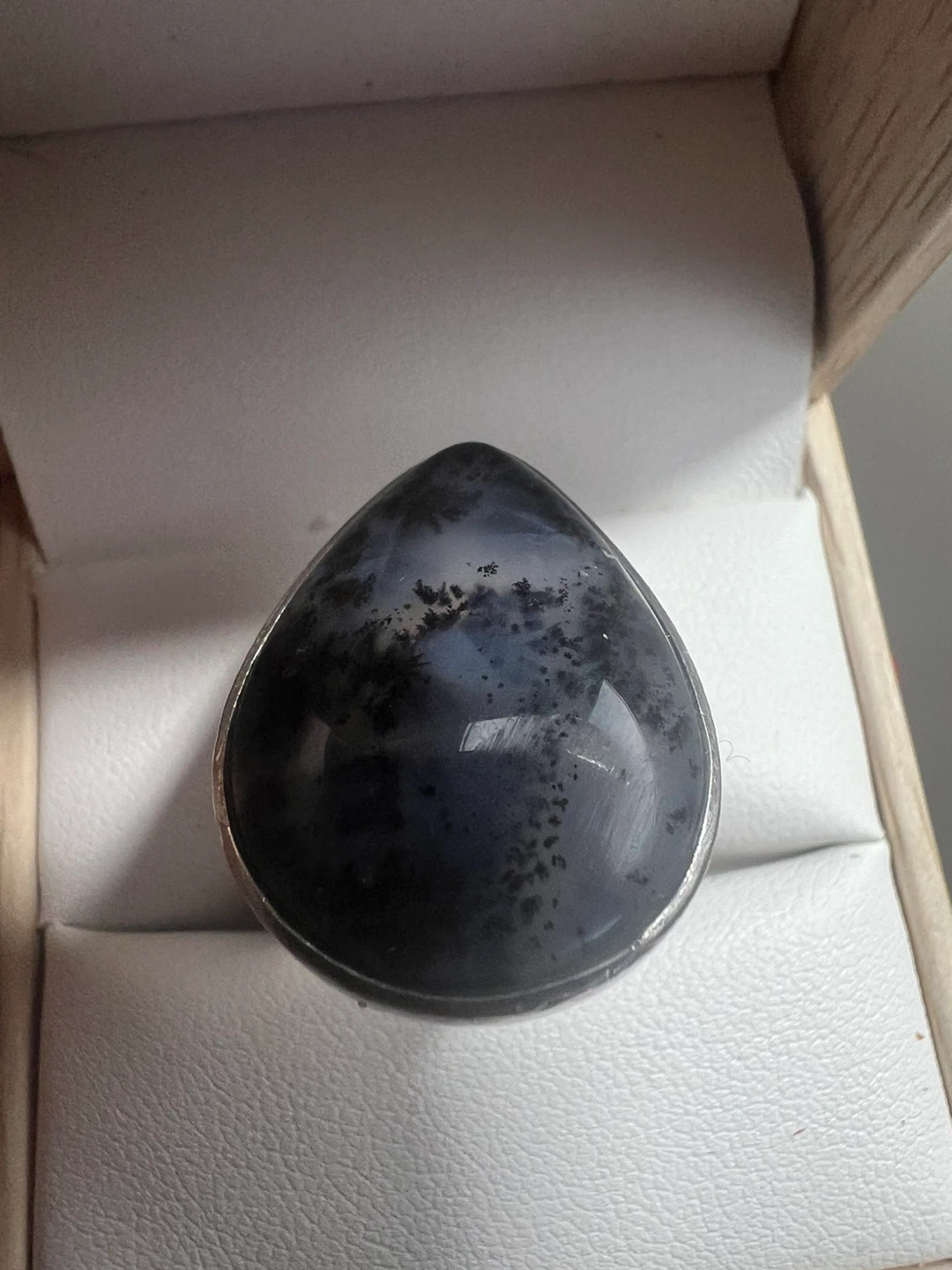 925 Sterling Silver Dendritic Opal Ring - photo 3