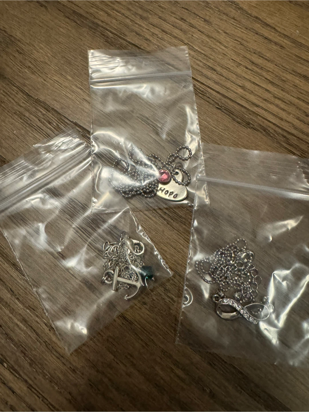 All 3 Necklaces: Hope Heart, Infinity, Anchor - photo 2