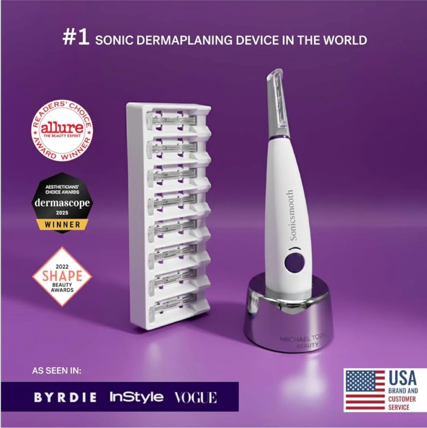 Michael Todd SonicSmooth Dermaplaning Device - White - photo 3