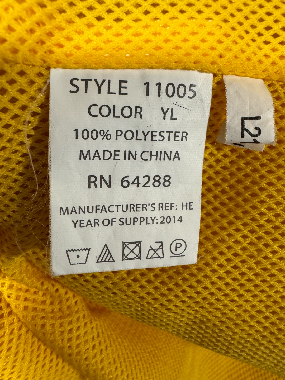 DHL Yellow Windbreaker Jacket - Size M - photo 4