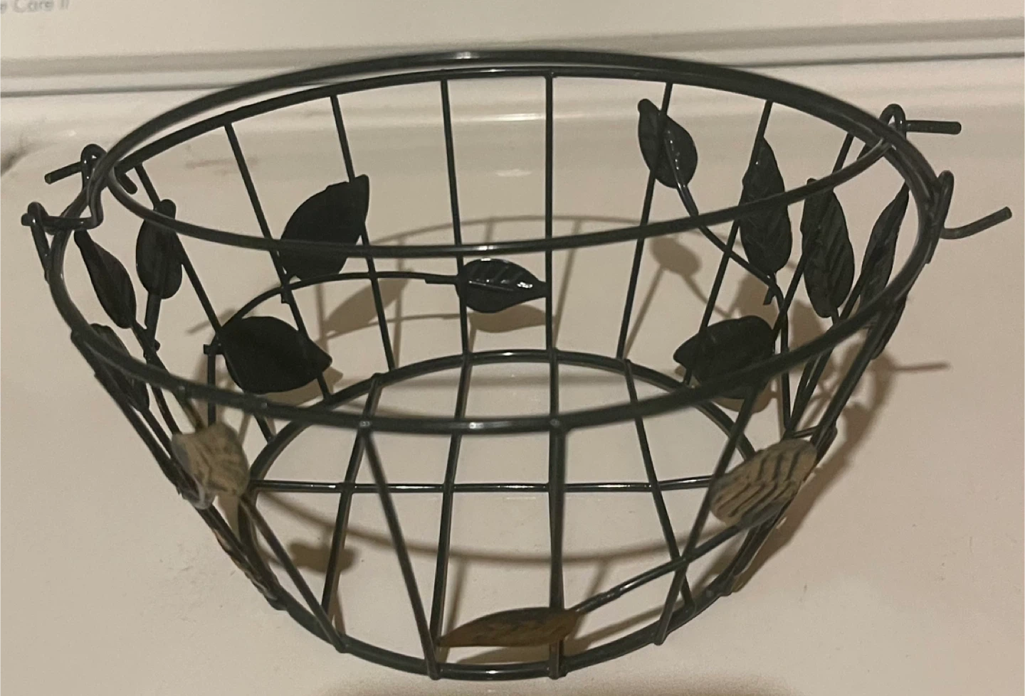 🏆" Decorative Wire Basket with Leaf Accents - photo 5
