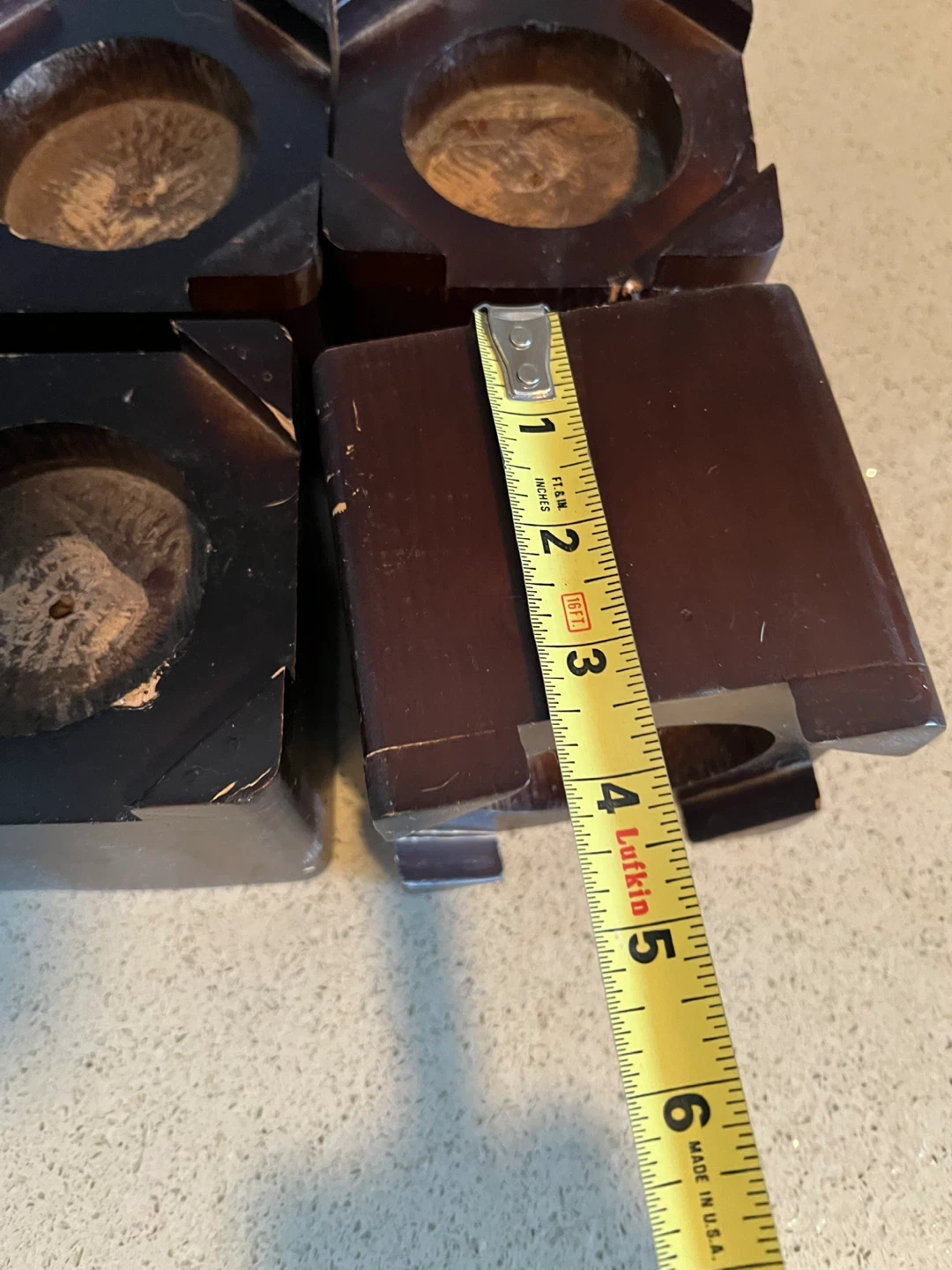 Set of 4 Wooden furniture risers - photo 2