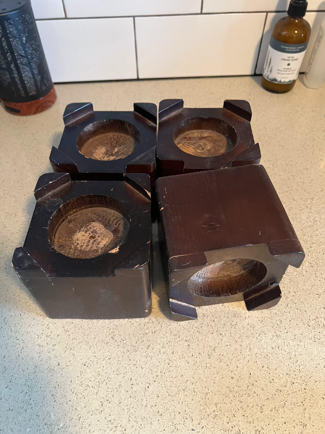Set of 4 Wooden furniture risers