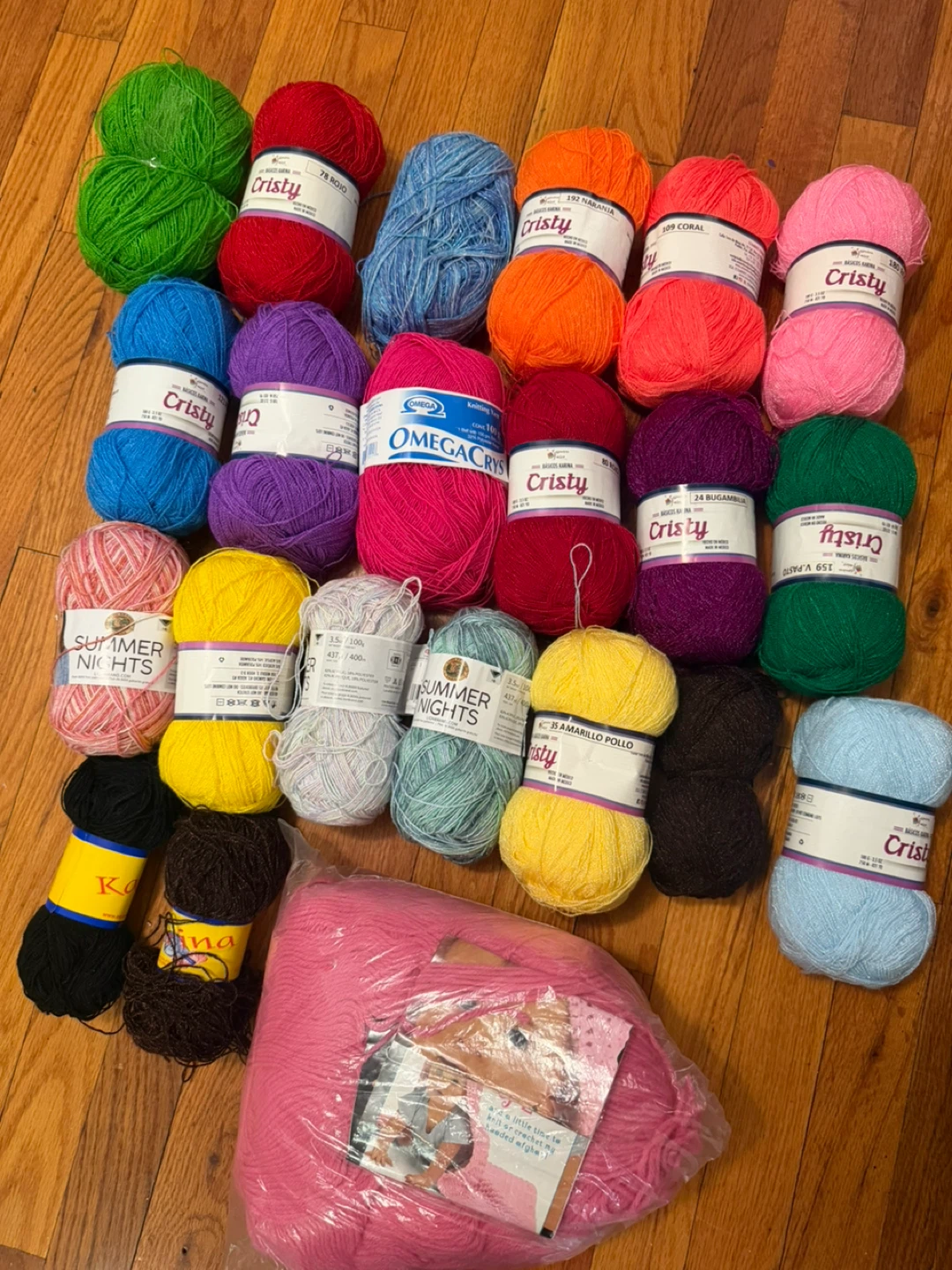 Cristy Yarn Lot - Various Colors