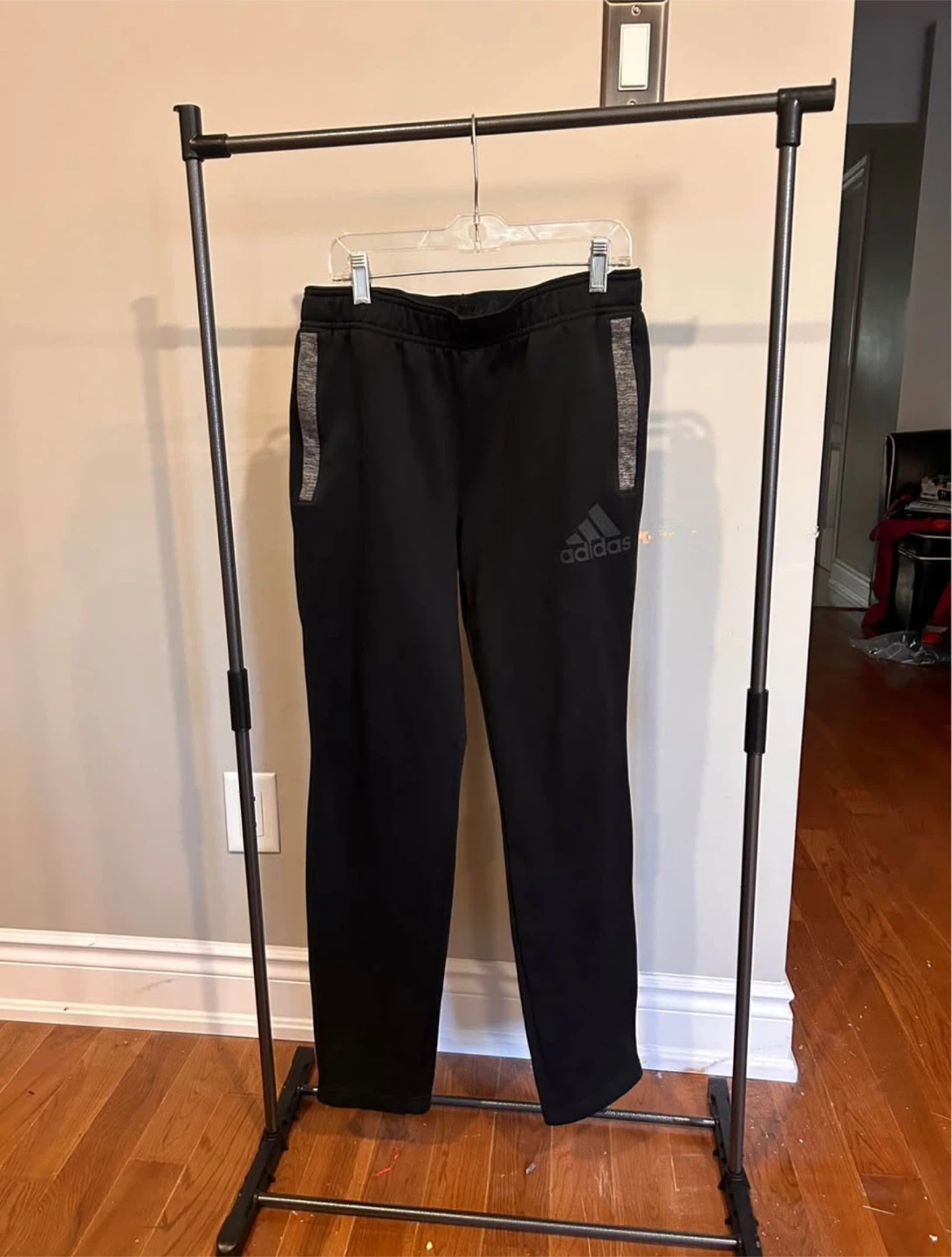Adidas Black Fleece-Lined Sweatpants – Size Small - photo 4