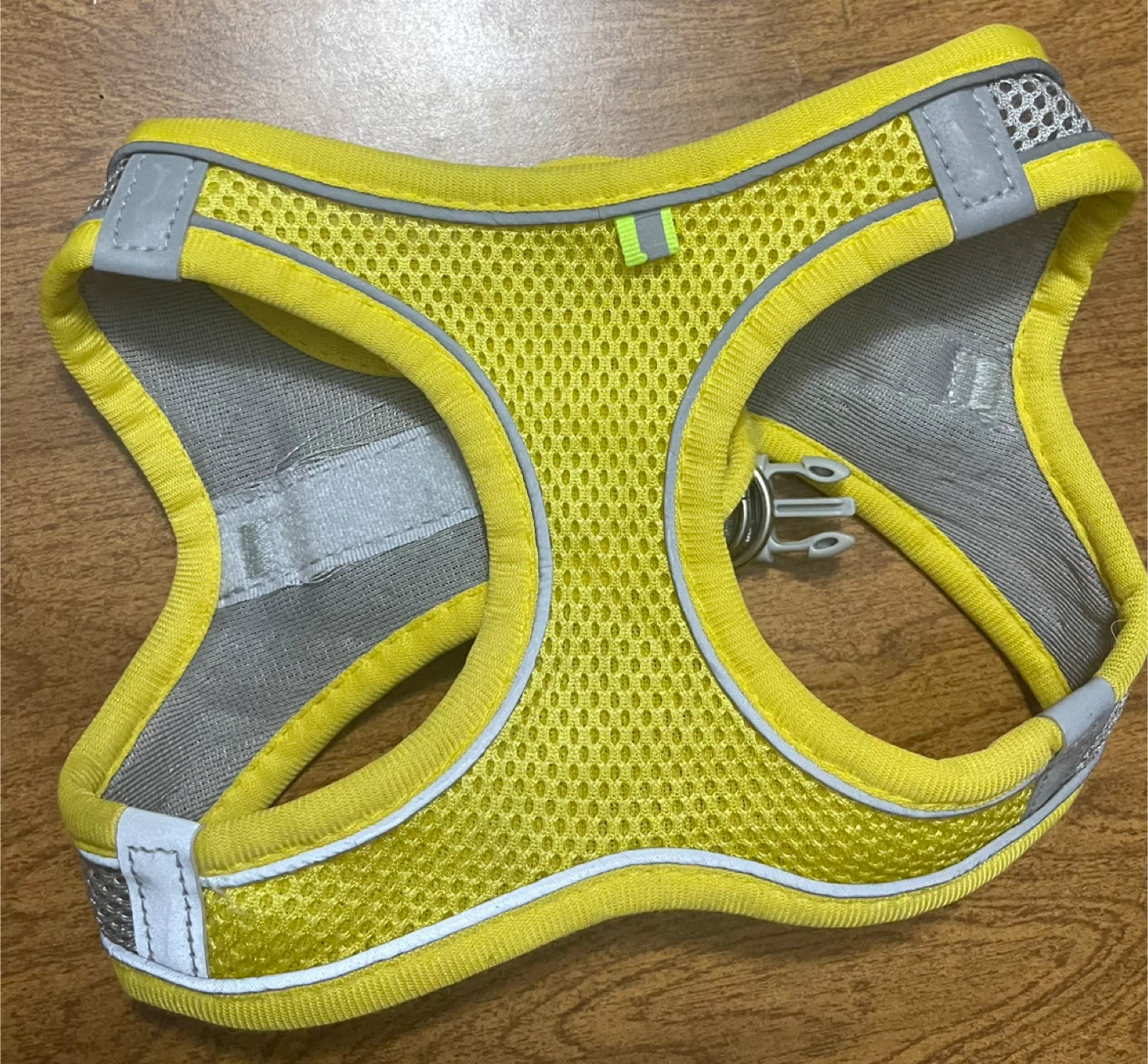 🏆" Yellow Mesh Dog Harness with Reflective Trim