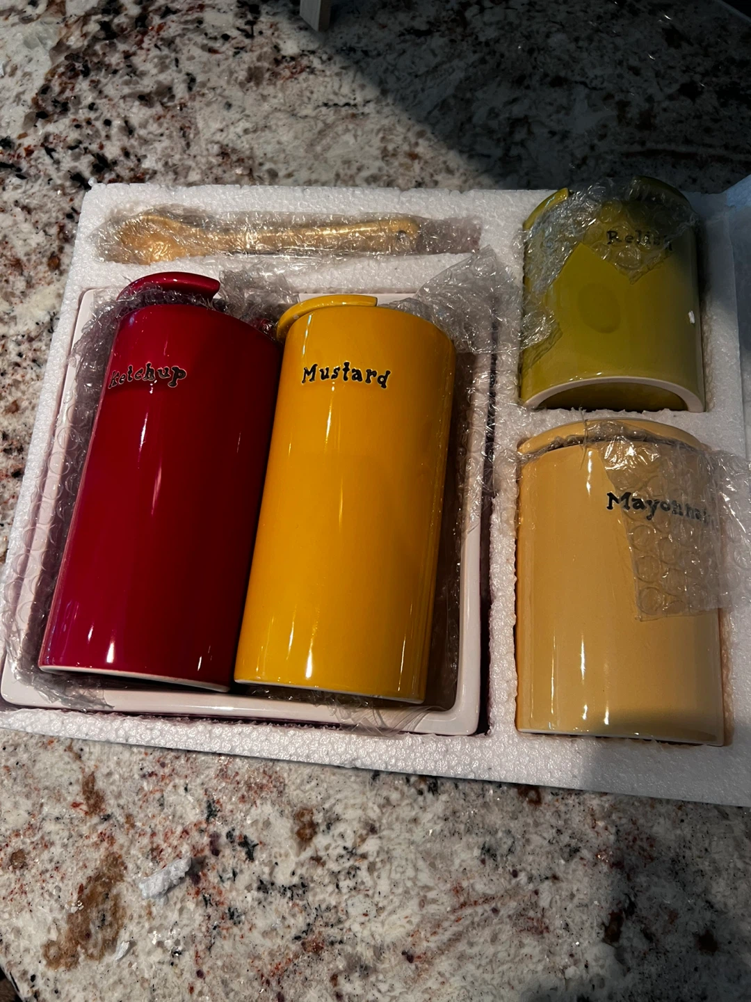 Maison Plus Ceramic Condiment Set with Serving Spoons - photo 2