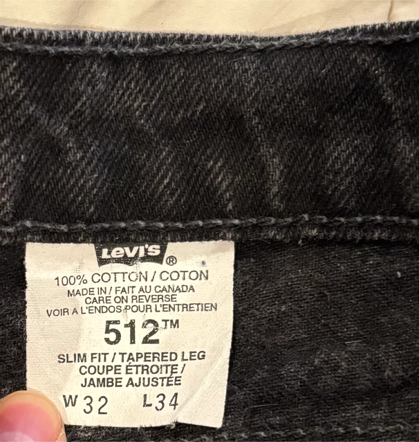 VTG 1996 Levi's 512 Slim Fit CroppedJeans 29x24 - photo 3