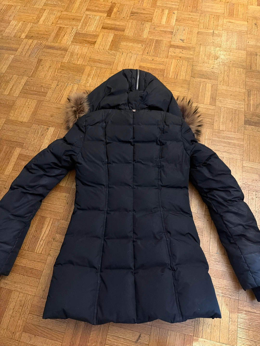 MACKAGE Black Down Winter Puffer Coat with Fur Hood - photo 2