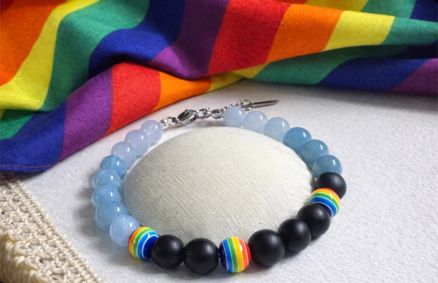 Pride Rainbow Beaded Bracelet - photo 4