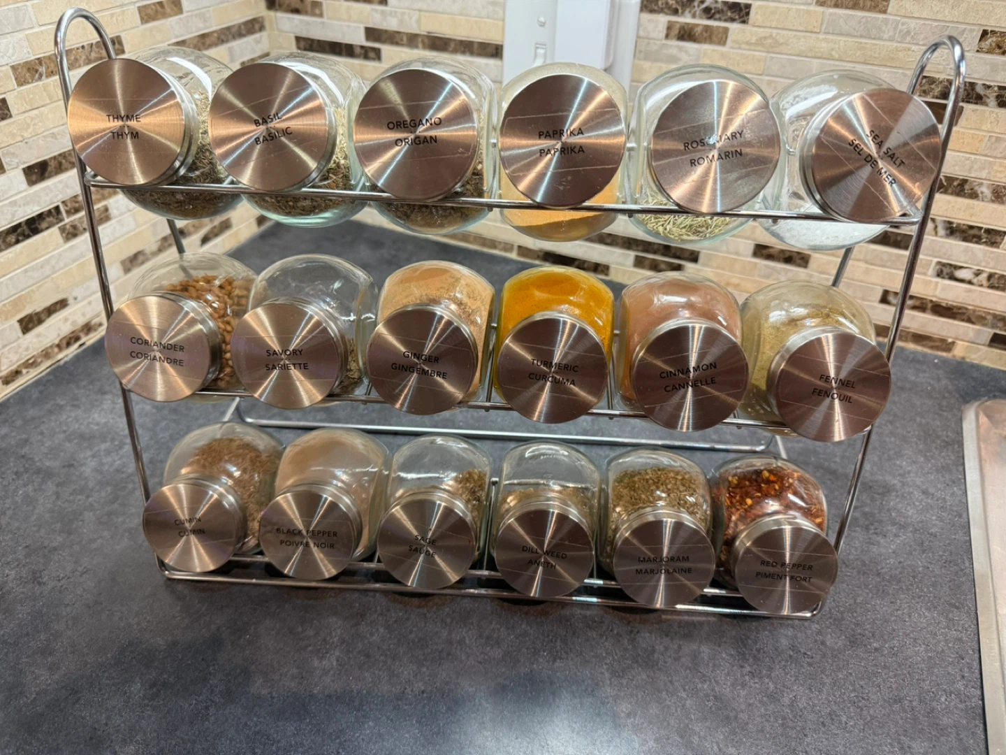 set of glass spice jars - photo 4