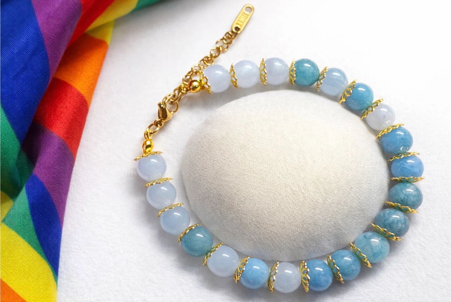 Gemstone Beaded Bracelet with Butterfly Charm - photo 5