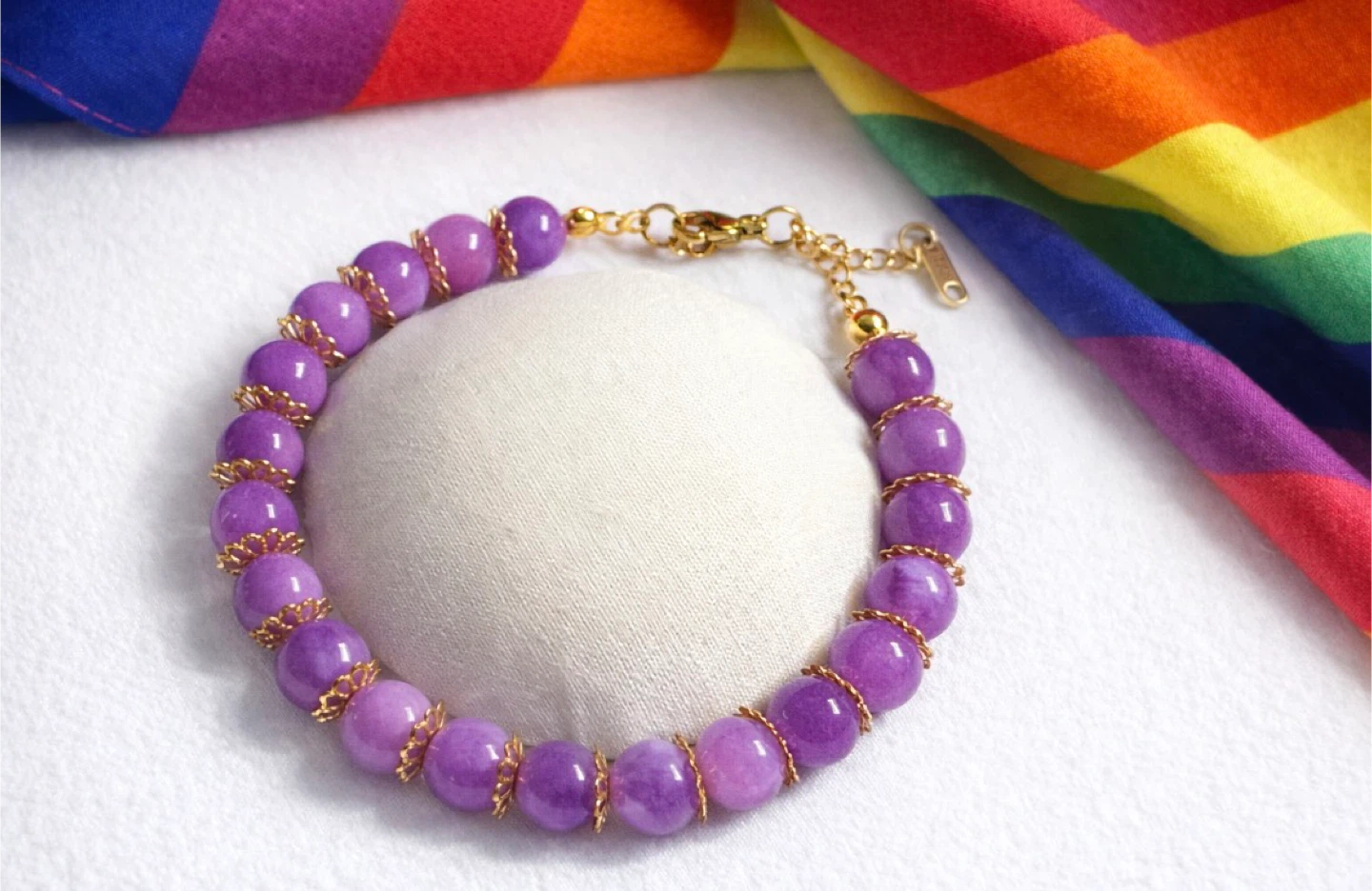 Gemstone Beaded Bracelet with Butterfly Charm - photo 4