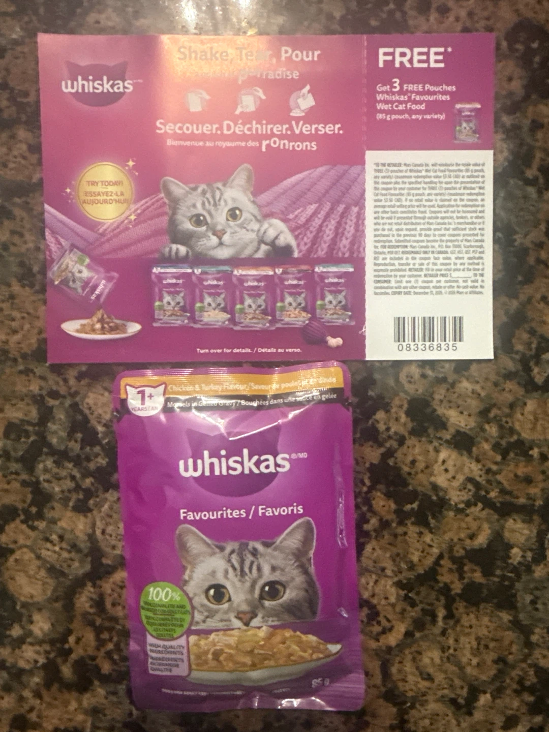 Whiskas Favourites Chicken & Turkey Wet Cat Food Pouches