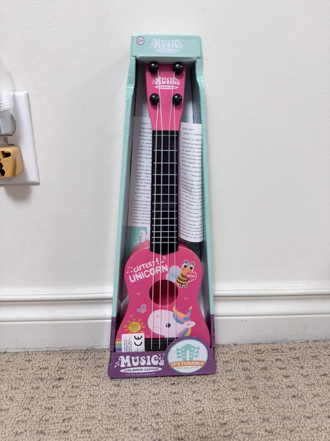Pink Children's Toy Guitar - Music Series