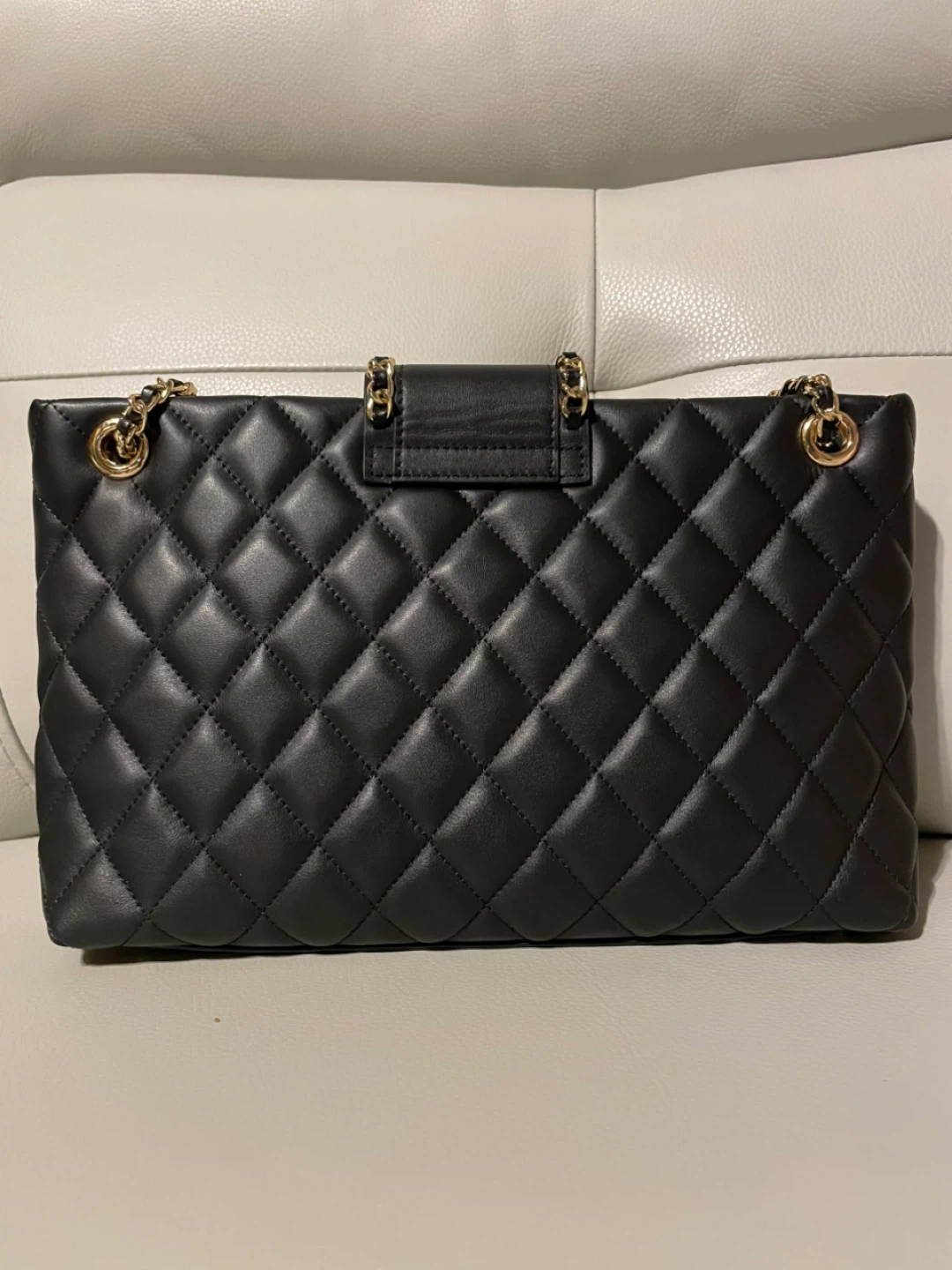 Genuine Cowhide Leather Quilted Chain Shoulder Bag - photo 3