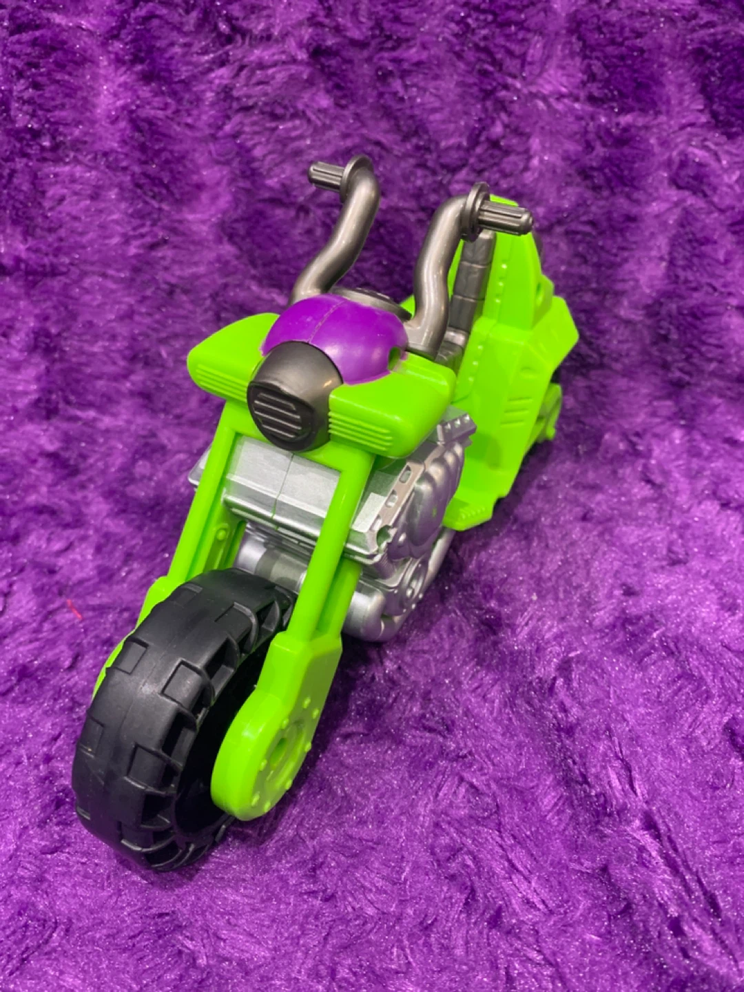 Bright Green Toy Motorcycle