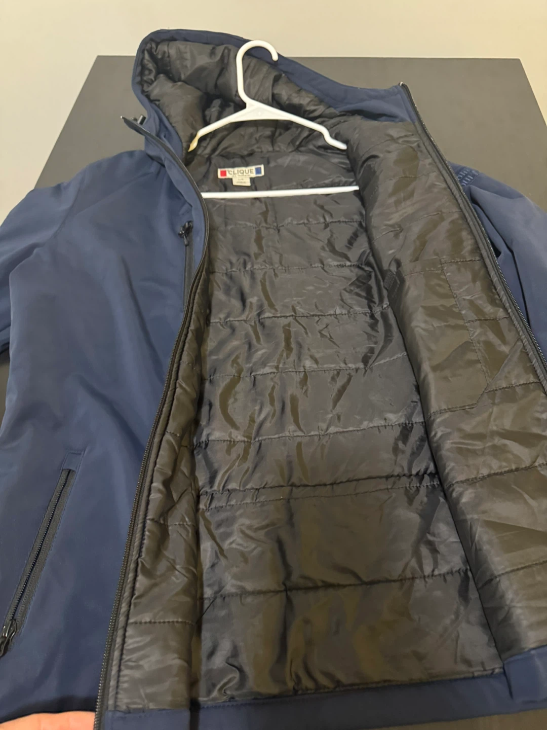 Clique Mens Navy Hooded Jacket - L/G - photo 3